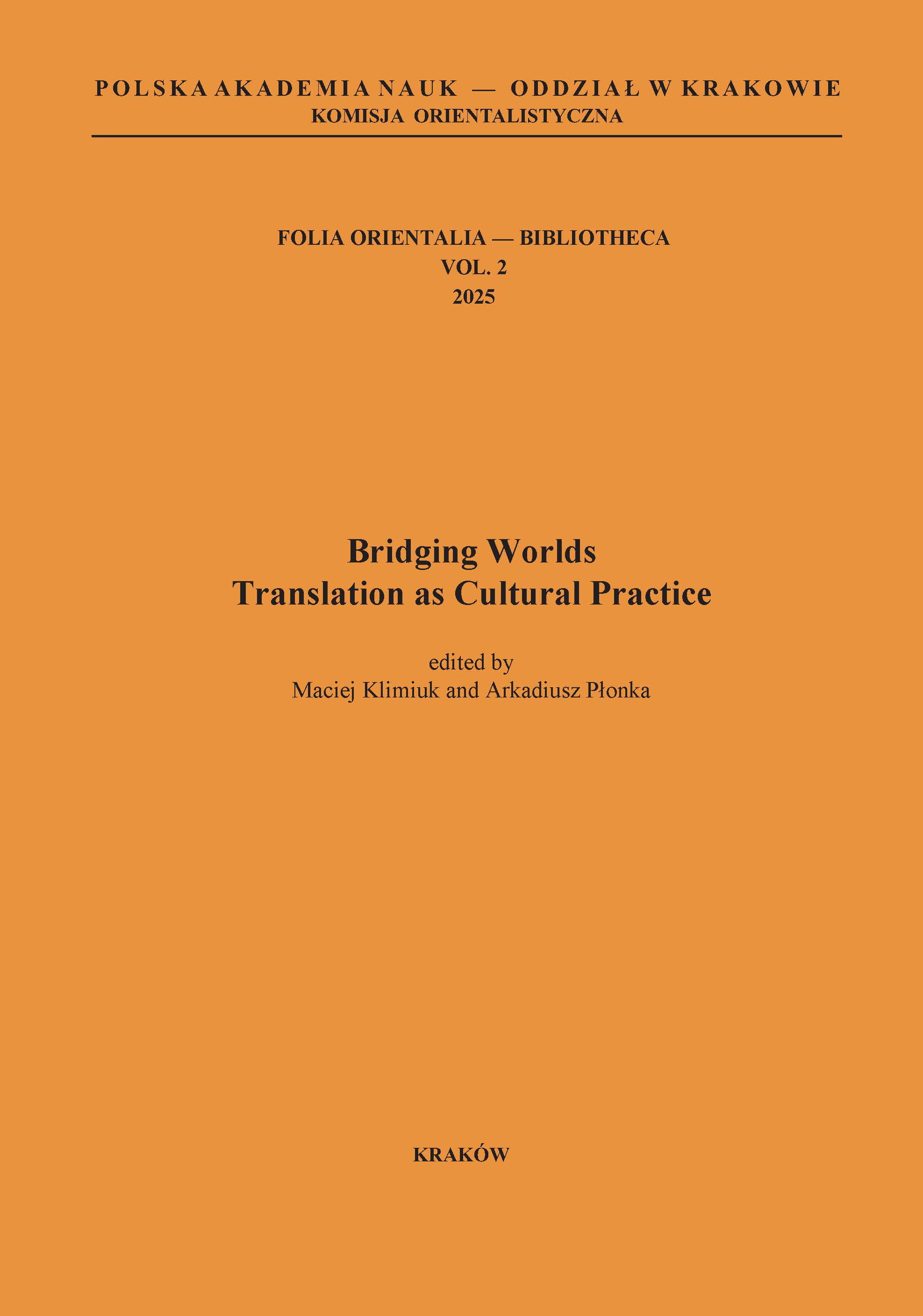 					View Vol. 2 (2025): Folia Orientalia—Bibliotheca
				