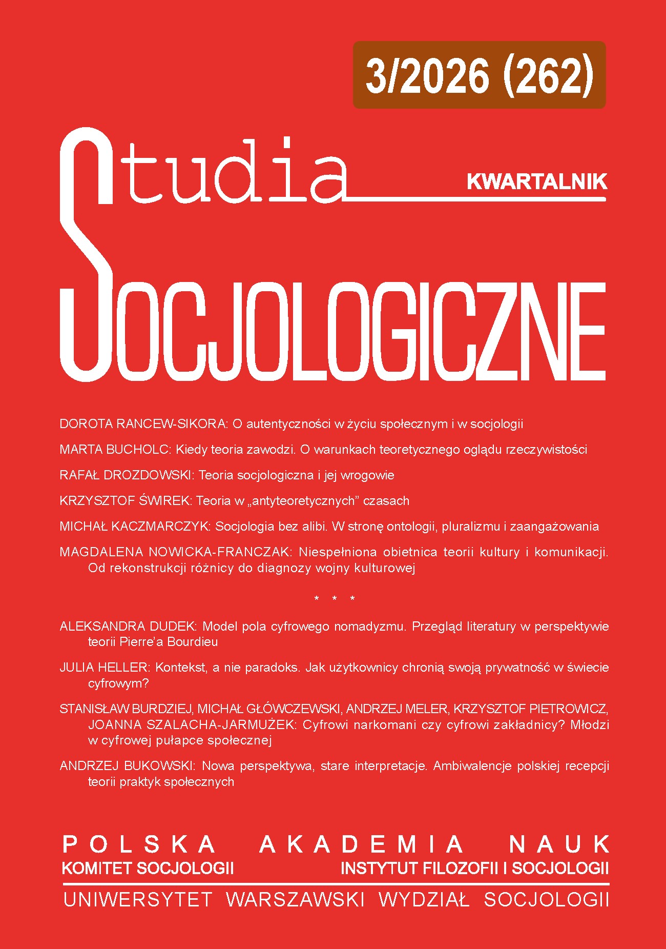 					Pokaż  Tom 262 Nr 3 (2026)
				